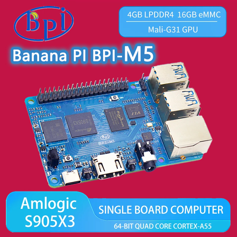 Banana Pi Bpi-M5 - Banana PI BPI-M5 Amlogic S905X3 Dört