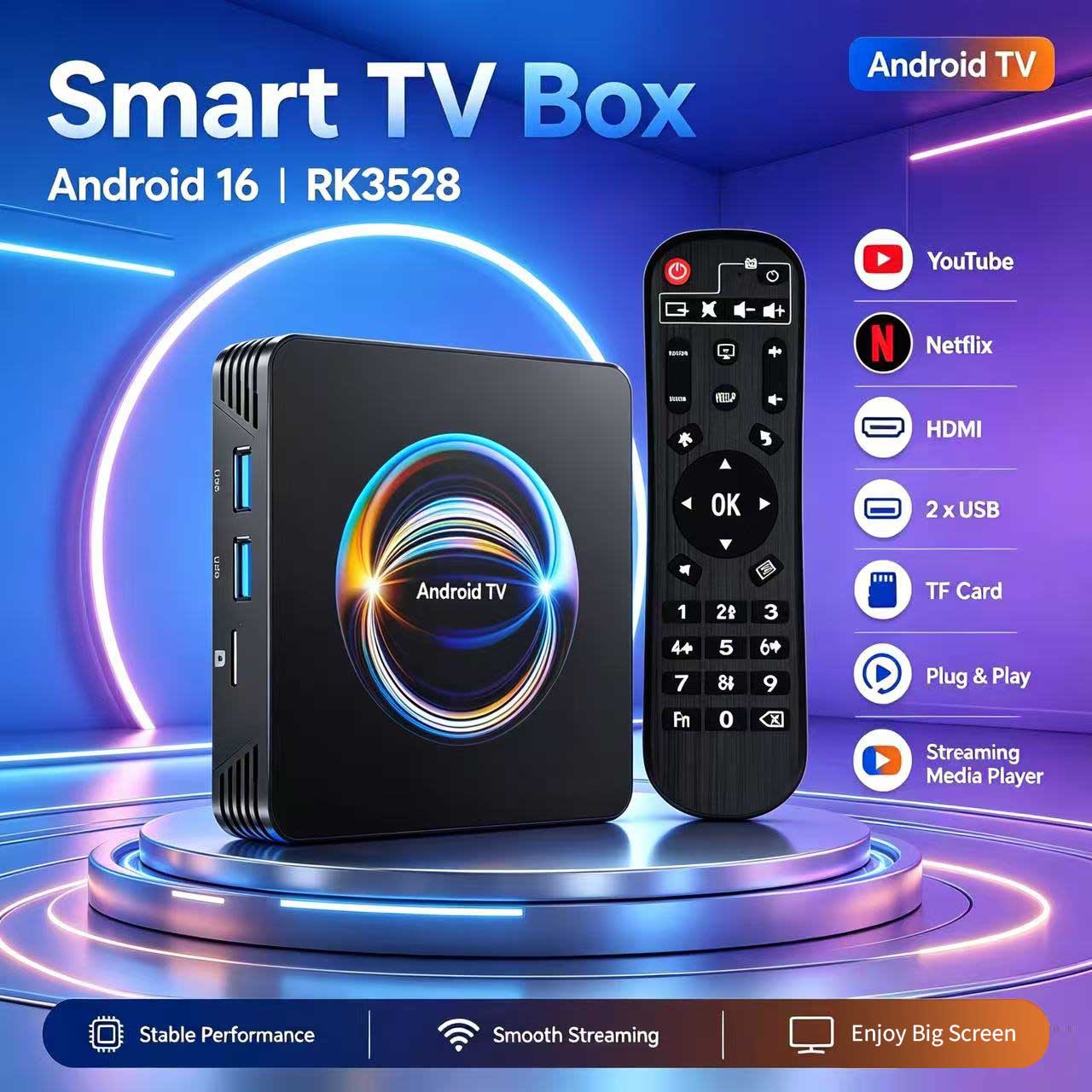 Khadas Vim4 8Gb - Android 16 X66 TV Kutusu, RK3528
