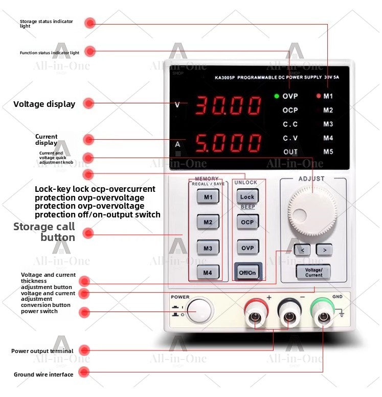 KA3003D / KA3005P Dijital Prog - Programmable Dc Power Supply 60V 5A incelemesi ve fiyatı
